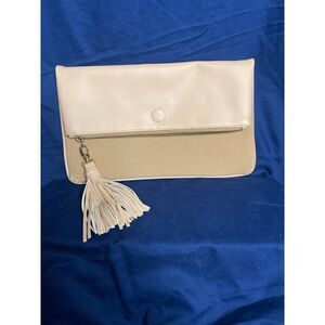 Who What Wear Beige & Pink Clutch